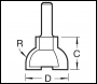 Trend Sash Bar Ovolo Joint Cutter 17mm Radius - Code 6/51X1/2TC