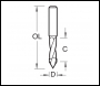 Trend Through Hole Drill 5mm Dia X 37mm Flute - Code 64/05X1/4TC