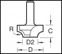 Trend Ovolo Rounding Over Cutter 3mm Radius - Code 7/1X1/4TC