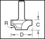 Trend Ovolo Rounding Over Cutter 4mm Radius - Code 7/10X1/4TC