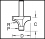 Trend Pin Guided Round Over Cutter - Code 7E/5X1/4TC