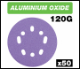 Trend Aluminium Oxide Random Orbital Sanding Disc 120 Grit 125mm 50pc - Code AB/125/120A/B