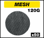 Trend Mesh Random Orbital Sanding Disc 50pc 125mm 120 Grit - Code AB/125/120M/B