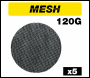 Trend Mesh Random Orbital Sanding Disc 5pc 125mm 120 Grit - Code AB/125/120M