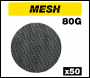 Trend Mesh Random Orbital Sanding Disc 50pc 125mm 80 Grit - Code AB/125/80M/B