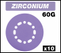 Trend Zirconium Random Orbital Sanding Disc 10pc 150mm 60 Grit - Code AB/150/60Z