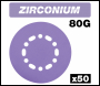 Trend Zirconium Random Orbital Sanding Disc 50pc 150mm 80 Grit - Code AB/150/80Z/B