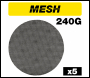 Trend Mesh Random Orbital Sanding Disc 5pc 225mm 240 Grit - Code AB/225/240M