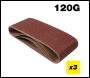 Trend Aluminium Oxide Sanding Belt 120 Grit 100mm X 610mm 3pc - Code AB/B100/120A