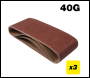 Trend Aluminium Oxide Sanding Belt 40 Grit 100mm X 610mm 3pc - Code AB/B100/40A