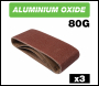 Trend Aluminium Oxide Sanding Belt 80 Grit 100mm X 610mm 3pc - Code AB/B100/80A