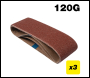 Trend Aluminium Oxide Sanding Belt 120 Grit 75mm X 457mm 3pc - Code AB/B75/120A