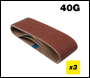 Trend Aluminium Oxide Sanding Belt 40 Grit 75mm X 457mm 3pc - Code AB/B75/40A