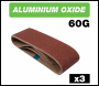 Trend Aluminium Oxide Sanding Belt 60 Grit 75mm X 533mm 3pc - Code AB/B75A/60A
