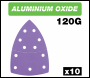 Trend Aluminium Oxide Detail Sanding Sheet 120 Grit 102mm X 151mm 10pc - Code AB/DET/120A