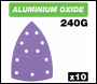 Trend Aluminium Oxide Detail Sanding Sheet 240 Grit 102mm X 151mm 10pc - Code AB/DET/240A
