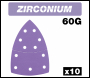 Trend Zirconium Detail Sanding Sheet 10pc 102mm X 151mm 60 Grit - Code AB/DET/60Z