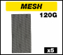 Trend Mesh 1/2 Sanding Sheet 5pc 115mm X 230mm 120 Grit - Code AB/HLF/120M