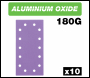 Trend Aluminium Oxide 1/2 Sheet Sanding Sheet 180 Grit 115mm X 230mm 10pc - Code AB/HLF/180A