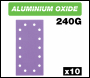 Trend Aluminium Oxide 1/2 Sheet Sanding Sheet 240 Grit 115mm X 230mm 10pc - Code AB/HLF/240A