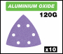 Trend Aluminium Oxide Delta Sanding Sheet 120 Grit 93mm 10pc - Code AB/OSC/120A
