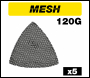 Trend Mesh Delta Sanding Sheet 5pc 93mm 120 Grit - Code AB/OSC/120M