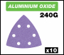Trend Aluminium Oxide Delta Sanding Sheet 240 Grit 93mm 10pc - Code AB/OSC/240A