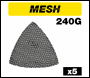 Trend Mesh Delta Sanding Sheet 5pc 93mm 240 Grit - Code AB/OSC/240M