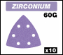 Trend Zirconium Delta Sanding Sheet 10 Pc 93mm 60 Grit - Code AB/OSC/60Z