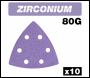 Trend Zirconium Delta Sanding Sheet 10 Pc 93mm 80 Grit - Code AB/OSC/80Z