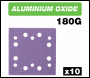 Trend Aluminium Oxide 1/4 Sheet Sanding Sheet 180 Grit 114mm X 110mm 10pc - Code AB/QTR1/180A