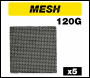 Trend Mesh 1/4 Sanding Sheet 5pc 115mm X 115mm 120 Grit - Code AB/QTR/120M