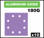 Trend Aluminium Oxide 1/4 Sheet Sanding Sheet 180 Grit 114mm X 110mm 10pc - Code AB/QTR/180A