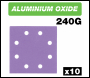 Trend Aluminium Oxide 1/4 Sheet Sanding Sheet 240 Grit 114mm X 110mm 10pc - Code AB/QTR/240A