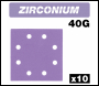 Trend Zirconium 1/4 Sheet Sanding Sheet 10pc 114mm X 110mm 40 Grit - Code AB/QTR/40Z