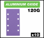 Trend Aluminium Oxide 1/3 Sheet Sanding Sheet 10pc 93mm X 185mm 120 Grit - Code AB/THD/120A