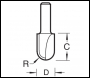 Trend Cove Radius 6.35mm X 19mm Cut - Code C054AX1/2TC