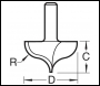 Trend Ogee Mould 7.5mm Radius X 27mm Diameter - Code C142X1/4TC