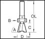 Trend Dovetail 12.7mm Diameter X 104 Degrees Guided - Code C162X1/4TC