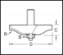 Trend Ogee Panel Mould Cutter 22mm Radius 86mm Diameter - Code C184X1/2TC