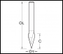 Trend 30 Deg V Groove 6.3mm Wood 4635v030 - Code CNCM/1X4MMTC