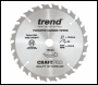 Trend Craft Saw Blade 160mm X 24 Teeth X 16 Thin - Code CSB/16024T