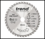 Trend Craft Pro 165mm Diameter 20mm Bore 40 Tooth Fine Finish Cut Thin Kerf Saw Blade For Cordless Circular Saws - Code CSB/16540T