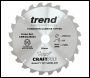 Trend Craft Saw Blade Crosscut 250mm X 24 Teeth X 30mm - Code CSB/CC25024