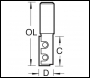 Trend Rota-tip Straight 15mm Diameter - Code RT/06X1/2TC