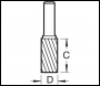 Trend S/carbide Burr 10mm Dia Cylinder - Code S49/2X1/4STC