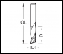 Trend Plastic Single Flute Upcut Spiral 6.3x19mm - Code S60/26X1/4STC