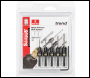 Trend Snappy 5 Piece Countersink Set - Makes Pilot Holes And Countersinks In One Go For Faster, Professional Finishes. For No4 To No12 Gauge Screws - Code SNAP/CS/SET