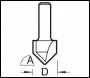 Trend Chamfer V Groove Cutter Angle=45 Degrees - Code TR22X1/4TC