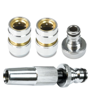 V-TUF PROFESSIONAL KCQ X4 PIECE HOSE CONNECTOR AND NOZZLE SET 1/2 inch  / 12.5mm - CODE B1.212-KIT1